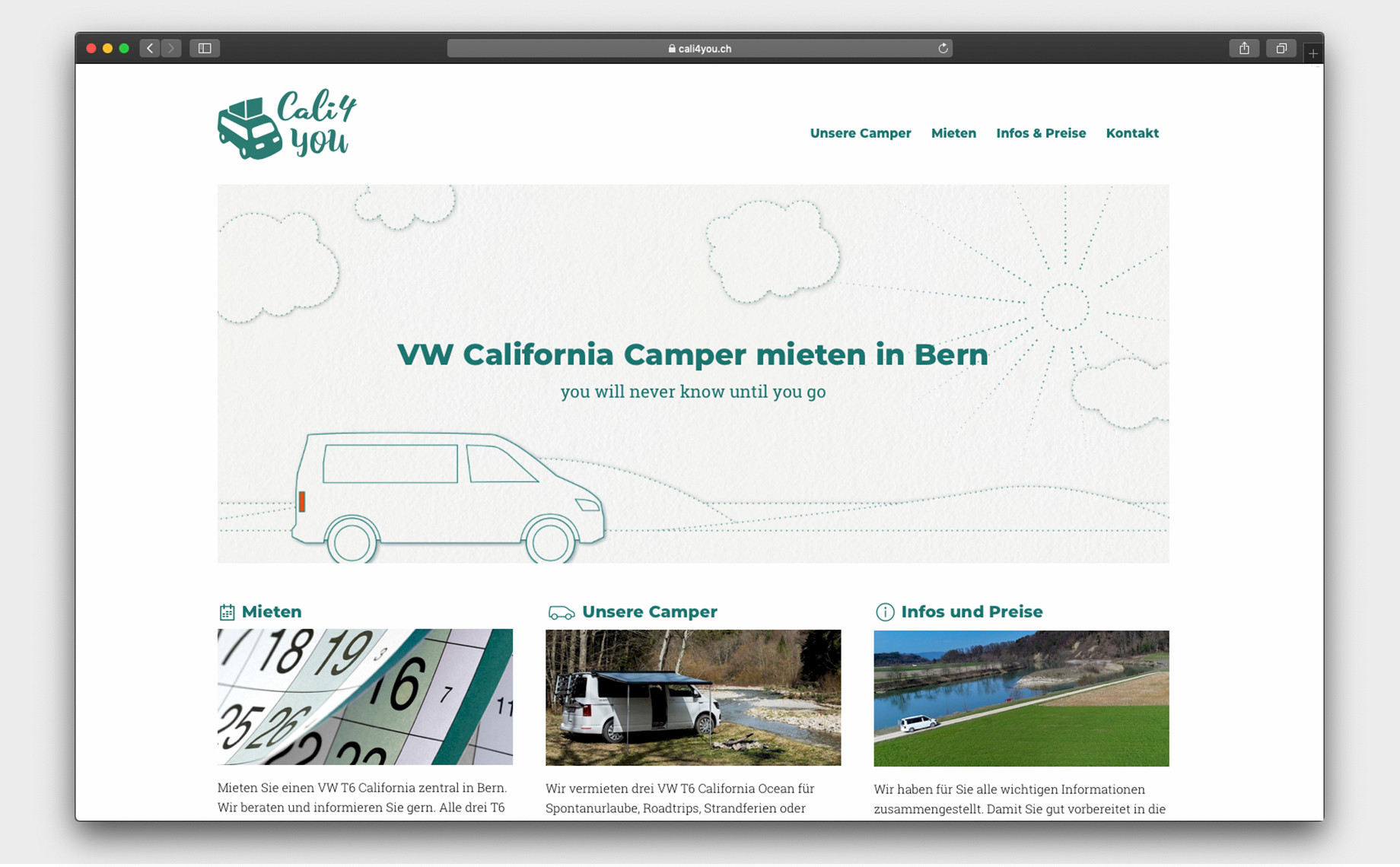 Website Cali4You Bild 1